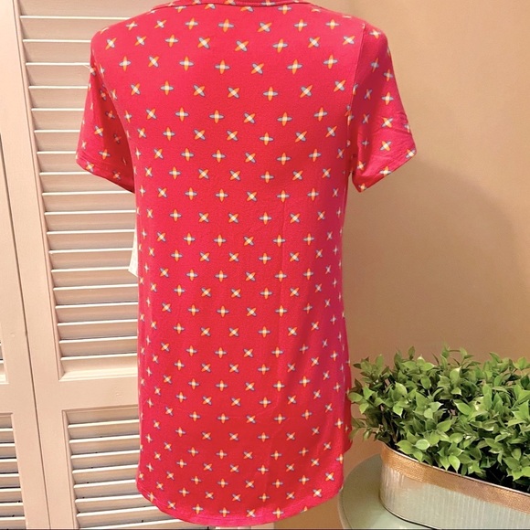 LuLaRoe Classic T Pink orange and teal designs S - Picture 2 of 3